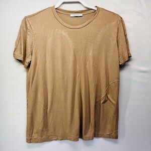 Zara Light Brown Short Sleeve Tee